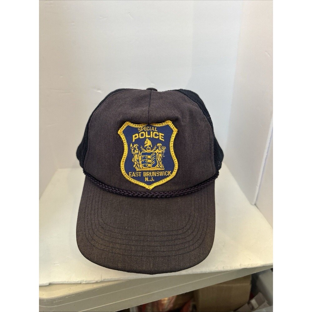 Vintage Special Police Embroidered Hat Blue Strapback Adjustable Cap NJPD